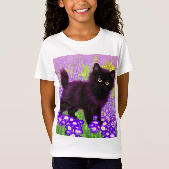 Camiseta Gustav Klimt Black Kitten (Frente)
