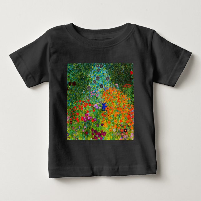 Camiseta Gustav Klimt , “ Farmhouse garden ” (Frente)