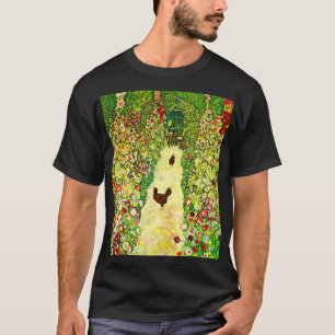 Camiseta Gustav Klimt Garden com Galinhas