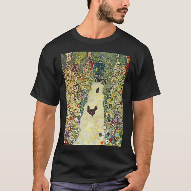 Camiseta Gustav Klimt Garden Path com (Frente)