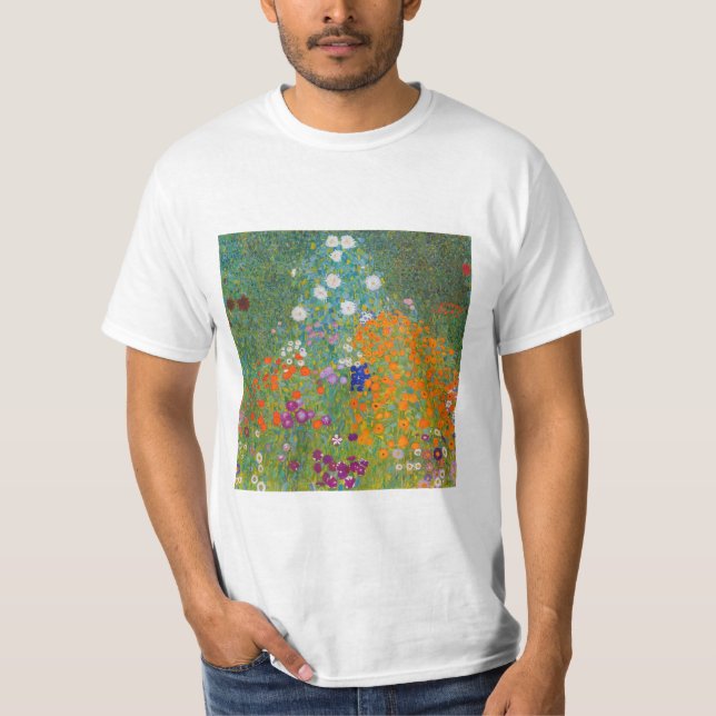 Camiseta Gustav Klimt - Jardim Flor (Frente)