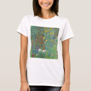 Camiseta Gustav Klimt - Jardim Rural com Girassóis