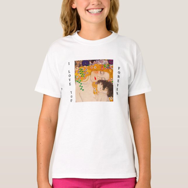 Camiseta Gustav Klimt - Mother and Child  (Frente)
