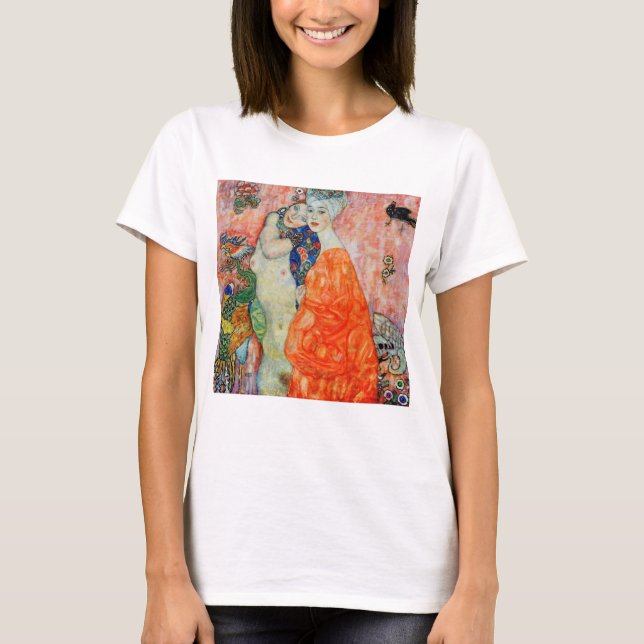 Camiseta Gustav Klimt - Mulheres Amigas (Frente)