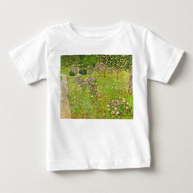 Camiseta Gustav Klimt Orchard com Rosas (Frente)