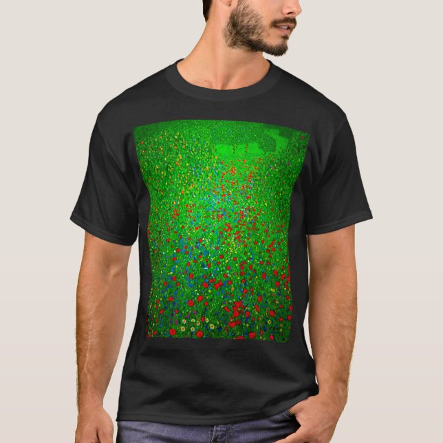 Camiseta Gustav Klimt Poppy Field (Frente)