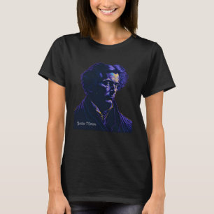 Camiseta Gustav Mahler Retrato Compositor Ilustração Piano