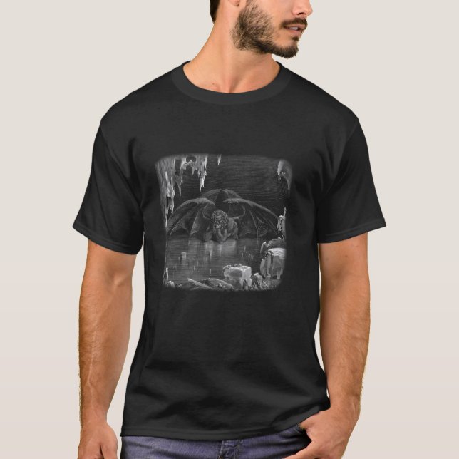 Camiseta Gustave Dore Vision of Hell Devil Satã Lucifer Da (Frente)