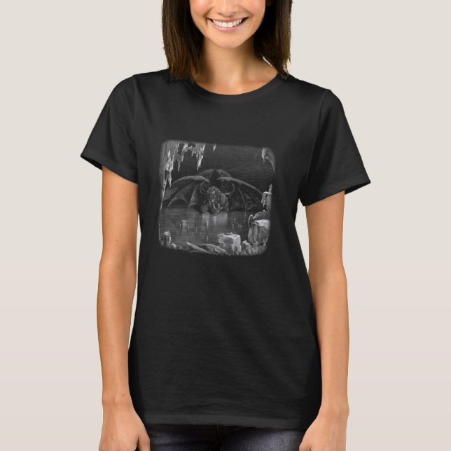Camiseta Gustave Dore Vision of Hell Devil Satã Lucifer Da (Frente)