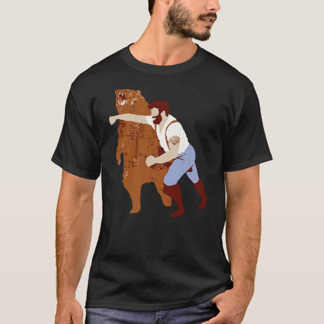 Camiseta Guy Punching Bear (Frente)