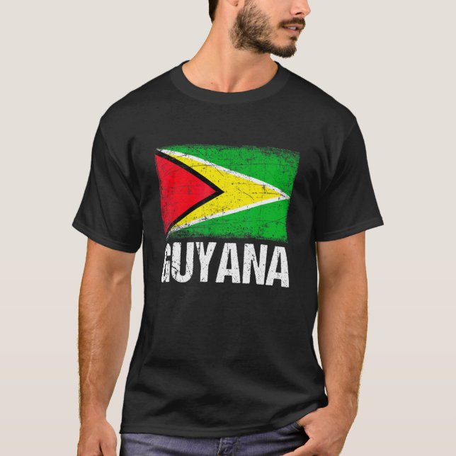 Camiseta Guyana Flag Men Kid Patriotic (Frente)