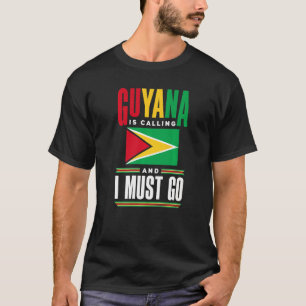 Camiseta Guyana Guiana Guiana Bandeira Guyana Guyana Está L