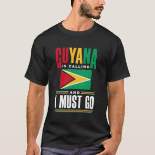 Camiseta Guyana Guiana Guiana Bandeira Guyana Guyana Está L