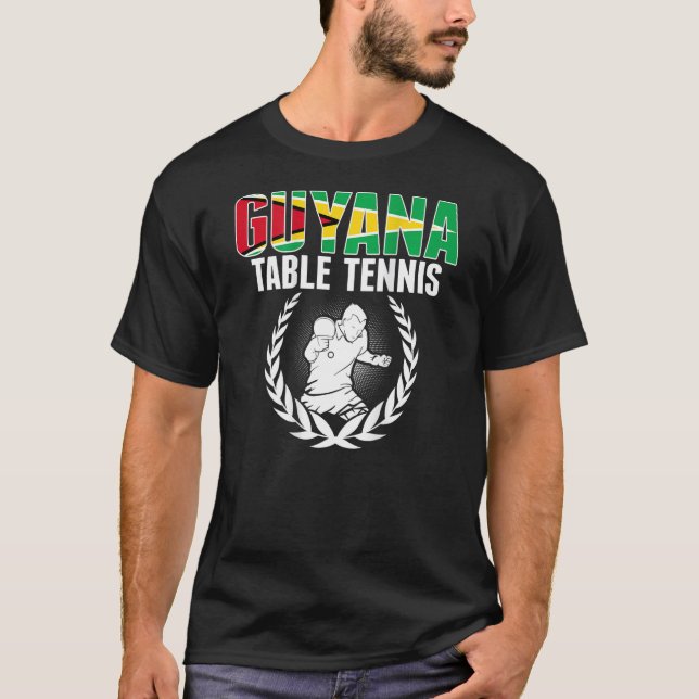 Camiseta Guyana Table Tennis  Guyanese Ping Pong Team Suppo (Frente)