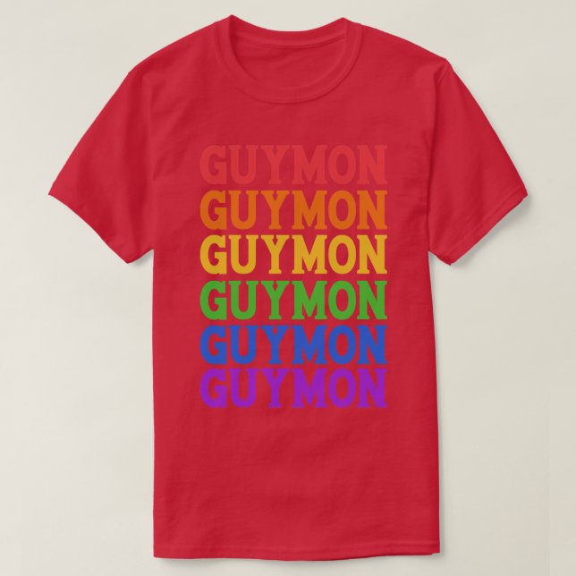 CAMISETA GUYMON RAINBOW TYPOGRAPHY (Frente do Design)
