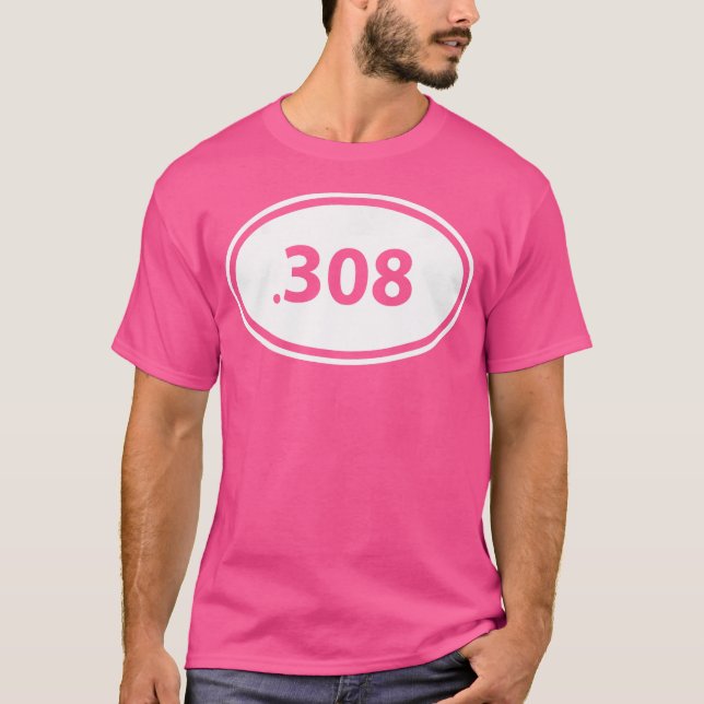 Camiseta Guys 308 Hunting Rifle Round Caliber Gun Owner (Frente)