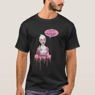 Camiseta gwenpool primeira regra gotejando cor-de-rosa Clás
