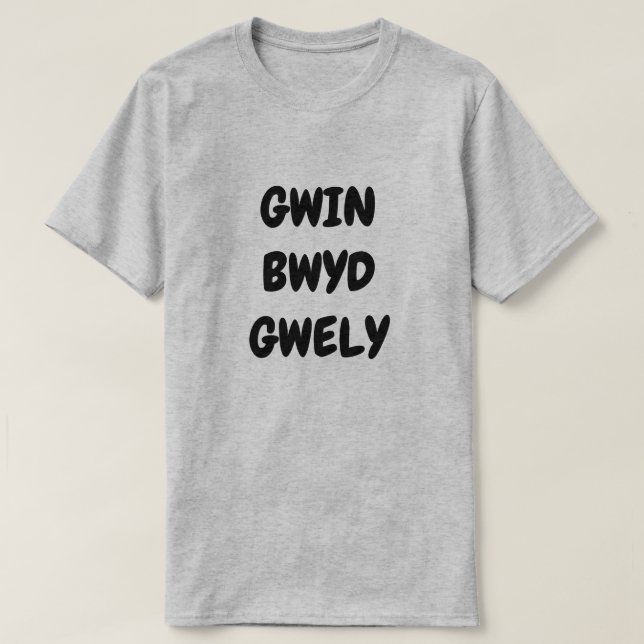 Camiseta Gwin Bwyd Gwely Vinho Comida Cama (Frente do Design)