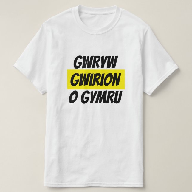 Camiseta gwirion gwryw do Gymru | bobo do País de Gales (Frente do Design)