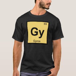 Camiseta Gy - Símbolo da Tabela Periódica de Química Gyros