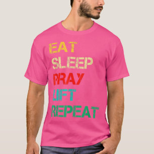 Camiseta Gym Cristão e Jesus Gym para Comer Reze no Sono