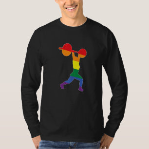 Camiseta Gym de treino de Elevação de Peso de orgulho gay