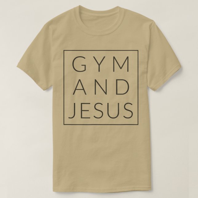 Camiseta Gym e Jesus Christian Workout Divertido Malhação M (Frente do Design)