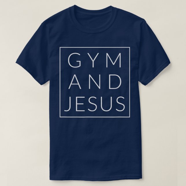 Camiseta Gym e Jesus Christian Workout Divertido Malhação M (Frente do Design)