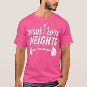Camiseta Gym E Jesus Cristo Levantando Pesos Christian Body