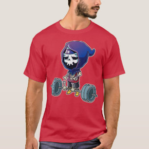 Camiseta Gym Grim Reaper Deadelevador Gym Workout Halloween