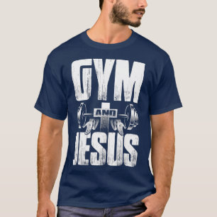 Camiseta Gym Jesus Barbell Levantando Pesos