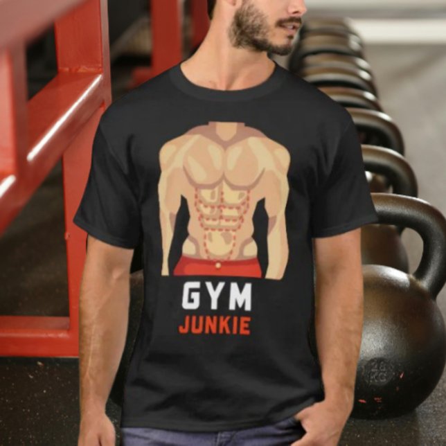Camiseta Gym Junkie: Ilusões no corpo do Ajustado (Criador carregado)