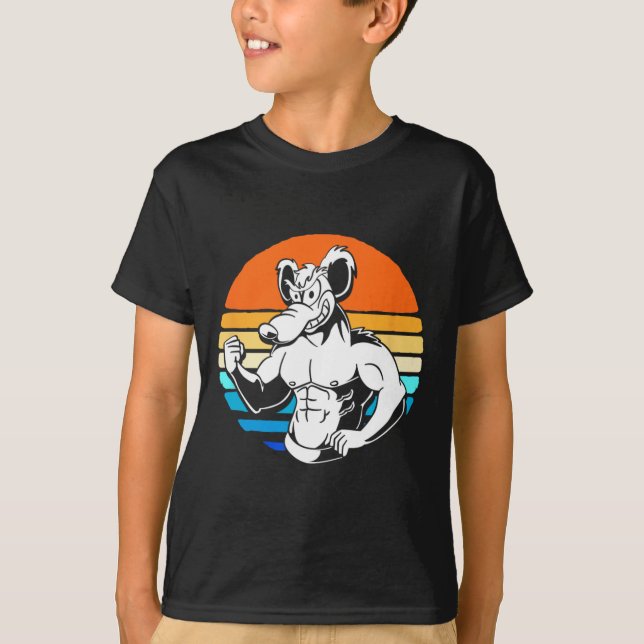 Camiseta Gym Lover Retro Gym Rat (Frente)