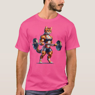 Camiseta Gym Muscle Girl Com Uma Malhação Bodybuildin