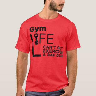 Camiseta Gym Rat Bad Diet Eercise Homens Mulheres Gráfico N