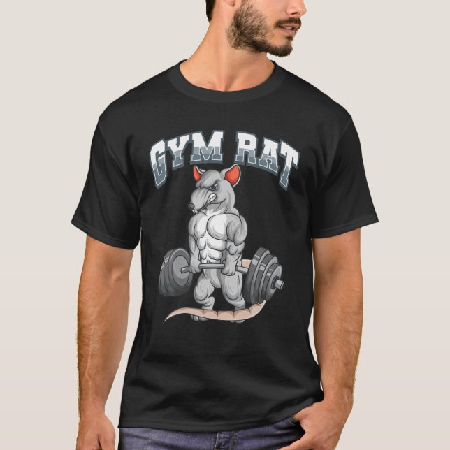 Camiseta Gym Rat Fitness Bodybuilding (Frente)