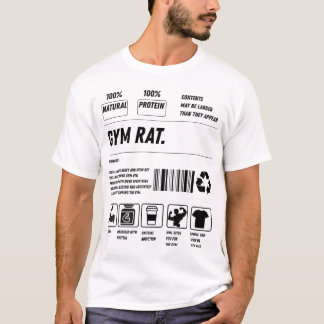Camiseta Gym Rat Formula: Handle With Gains.