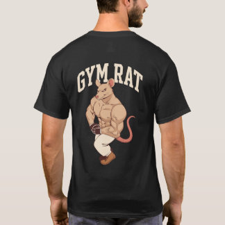 Camiseta Gym Rat Funny Gym Workout Muscular Mouse
