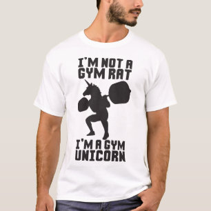 Camiseta Gym Rat vs Gym Unicorn - Engraçado Inspiração de W