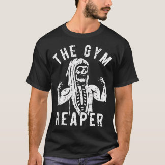 Camiseta Gym Reaper Halloween Costume Funny Skeleton Fitnes