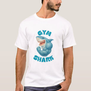 Camiseta Gym Shark - Funny Muscle Shark Bodybuilder Fitness