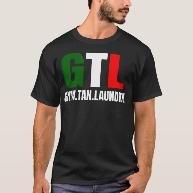 Camiseta Gym Tan Laundry Gtl New Jersey Nj Shore Italiano F (Frente)