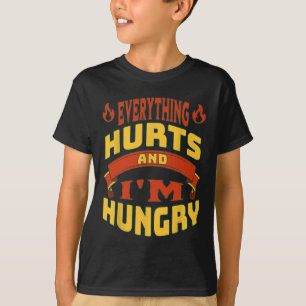 Camiseta Gym Workout Tudo Magoa Estou com fome Levantando F