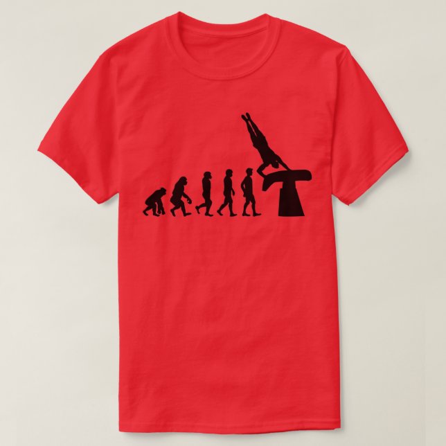 Camiseta Gymnast Evolution no Cofre de Ginastas Artísticos (Frente do Design)