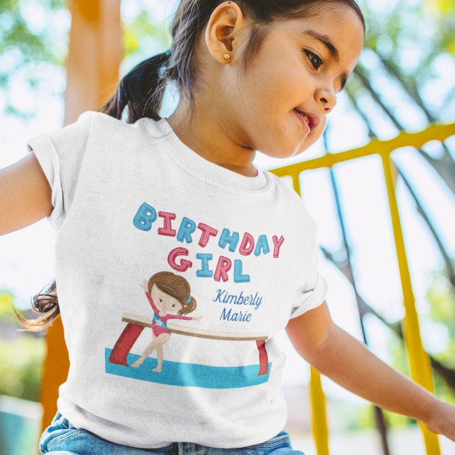 Camiseta Gymnast, Gymnast Birthday Girl (Criador carregado)