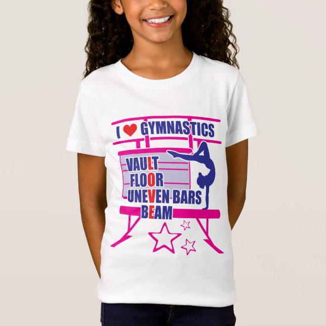 Camiseta Gymnast - I Love Gymnastics (Frente)