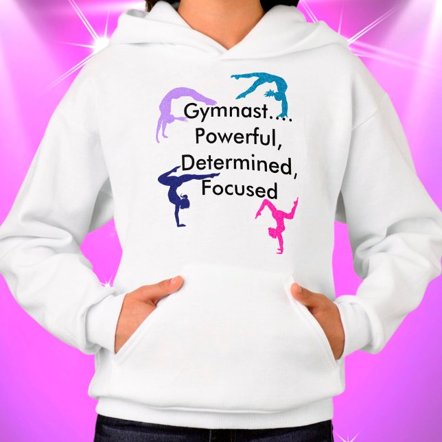 Camiseta Gymnast. Poderoso, Determinado, Focado (Criador carregado)