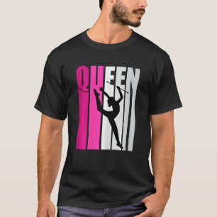 Camiseta Gymnast Queen Gymnastics Daugh - Baton Rosa Twirli