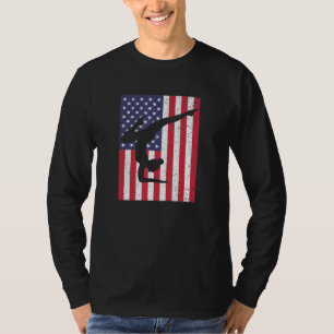 Camiseta Gymnast Vintage Estados Unidos, Bandeira Americana