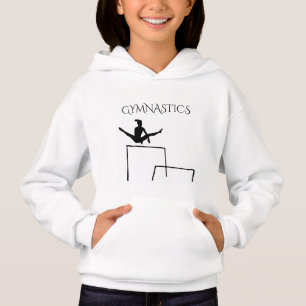 Camiseta GYMNASTICS esconde-se com ginasta para garotas.